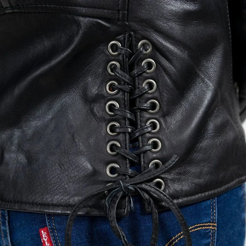 Women Fashion Lambskin Leather Jacket